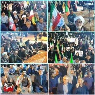 برگزاری مراسم حماسی غیرتمندانه مردم هندیجان در دفاع ازکشور