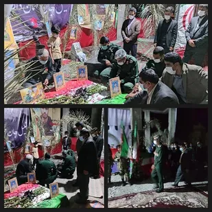 حضور فرمانده سپاه امام سجاد علیه السلام برسرمزاز شهید مدافع وطن