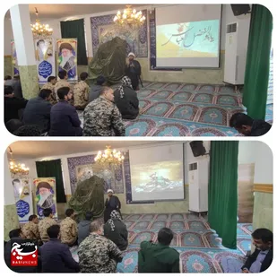 برگزاری مراسم ولادت امام حسین (ع) حضرت ابوالفضل (ع) و روز جانباز در ناحیه مقاومت بسیج گلشن