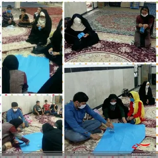 آموزش دوخت ماسک در روستای کوشکی اسفراین