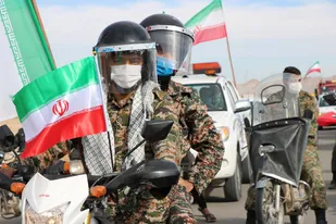 راهپیمایی 22 بهمن در شهر مهردشت ابرکوه