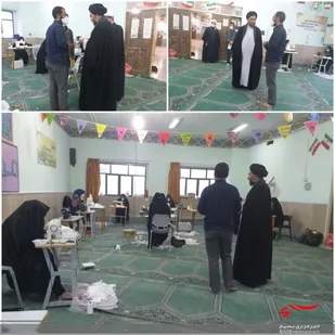 امام جمعه شهر نوش آباد آران و بیدگل  از کارگاه خیاطی ماسک بازدید کرد