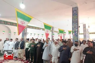 برگزاری اربعین حسینی در مسجد امام علی بن ابی&zwnj;طالب (ع) شهرستان لاشار