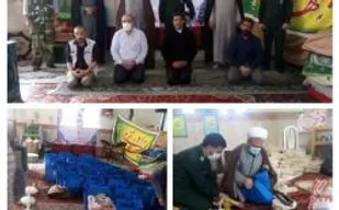 توزیع بیش از۲۵۰بسته موادغذایی توسط گروه جهادی بسیج شهدای شهرستان ایجروددرشب ۲۳ماه مبارک رمضان