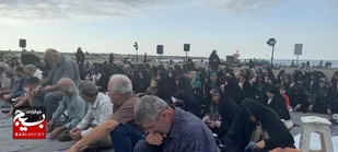 مراسم دعای روحبخش غرفه در ساحل رامسر