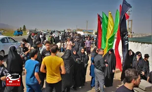 پیاده روی دلدادگان و جاماندگان اربعین در اشتهارد برگزار شد