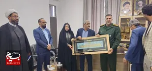 دیدار شهردار واعضای شورای اسلامی شهر عنبرآباد با فرمانده سپاه عنبرآباد