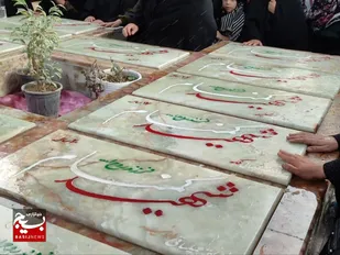غبارروبی و عطر افشانی مزار شهدا گمنام در کوه خضر نبی(ع)