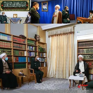 دیدار سردار سلیمانی با مراجع عظام تقلید در قم