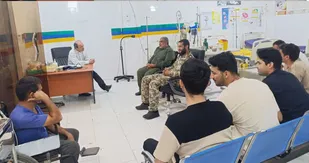 سرکشی فرمانده سپاه بوموسی از بیمارستان پارس و کادر درمان
