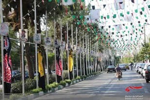 تونل نور شهر ساوه به یاد هشت سال دفاع مقدس آذین بندی شد/ کلنگ زنی  و ایجاد بوستان شهدا  در ساوه
