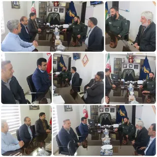 دیدار روسای ادارات جهاد کشاورزی و آبفا شهرستان پیشوا با فرمانده سپاه