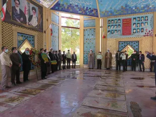 بزرگداشت هفته قوه قضائیه در محل گلزار شهدا