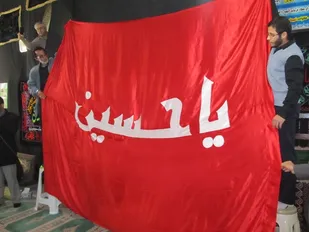 استقبال از پرچم حرم امام حسین (ع) در رامیان