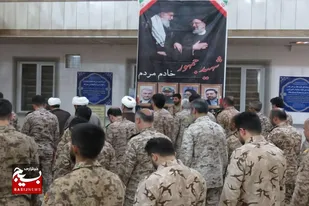 برگزاری مجلس یادبود شهید رئیسی در قرارگاه تاکتیکی تیپ ۳۲ انصارالحسین(ع) همدان