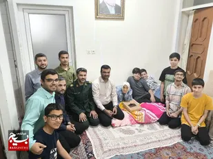 دیدار فرمانده حوزه کربلا شهرستان بوشهر با خانواده شهید