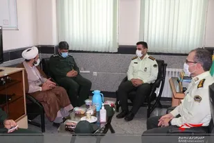 دیدار فرمانده ناحیه مقاومت بسیج فلاورجان با فرمانده ناجا