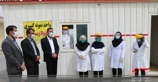 راه اندازی واحد نمونه گیری کووید 19 در شهرستان سامان