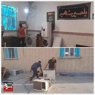 اقدام جهادی نظافت کولرهای مسجد روستای مشراگه هندیجان&nbsp;