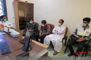 دیدار فرمانده ناحیه مقاومت بسیج سپاه مهرستان با رئیس مرکز بهداشت و کادر درمانی مهرستان