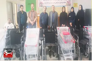 اهدای ۱۰ ویلچر و ۸ سبد دارو توسط خیریه بیمارستان قائم اسدآباد