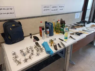 کلیپ / نمونه اقلام ضبط شده از آشوب گران اخیر در استان البرز