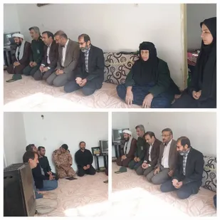دیدار با مادر شهید الله کرم شامحمدی از شهدای اطلاعات عملیات لشکر حضرت امیر ع در شهر صالح آباد&nbsp;