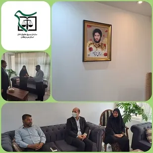 دیدار و تجلیل مسؤل سازمان بسیج حقوقدانان هرمزگان و نماینده مرکز وکلا قوه قضائیه استان از خانواده معزز شهید علی ترکی زاده