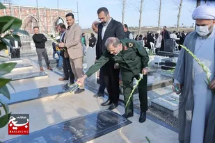 بهره برداری از گلزار شهدای چمستان در ایام الله دهه فجر