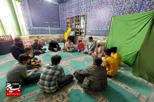 مراسم اعتکاف در روستا مومن آباد در سرخه برگزار شد