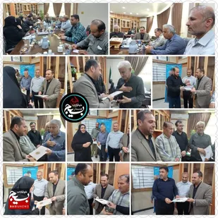 مراسم تجلیل از خبرنگاران شهرستان هنديجان در دفتر فرماندار هندیجان