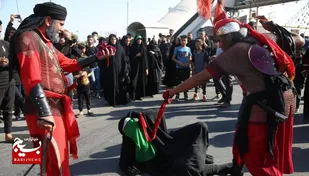 ورود کاروان های نمادین کربلا در شهرستان گناباد+تصاویر
