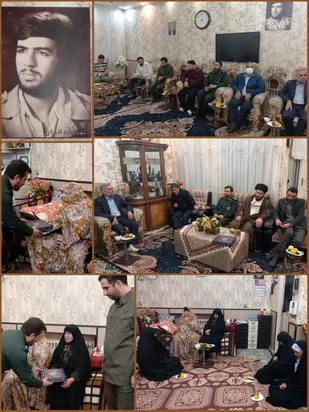 دیدار فرمانده سپاه پیشوا با خانواده شهیدان والامقام " محمد انصاری " و " عبدالله عرب عامری