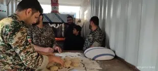 راه اندازای نانوایی موکبی  در دشت آزادگان
