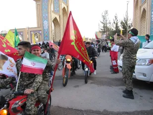 به مناسبت هفته بسیج رژه موتورسواران بسیجی شاهرود