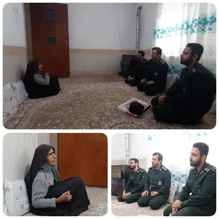 دیدار فرمانده سپاه پیشوا با مادر شهید والامقام "علی کاظمی"