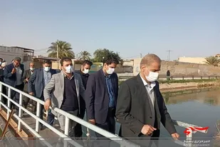 بازدید استاندار خوزستان از قرارگاه آبرسانی شهید مجید سیلاوی در حمیدیه