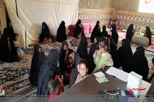 برگزاری ایستگاه سلامت در حوزه عشایری زاهدان