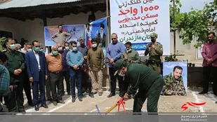 سردار سلیمانی کلنگ احداث۱۰۰۰ واحد مسکن مددجویی را به زمین زد + تصاویر