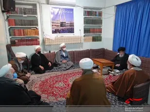 دیدار مسئول بسیج اساتیدحوزه علمیه قم با آیت الله علوی گرگانی