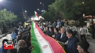 پرچم مقدس جمهوری اسلامی ایران باری دیگربردستان مردم غیورلالی