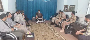 دیدار رزمندگان گردان فاحین حضرت علی اکبر (علیه السلام)با امام جمعه شهر مبارکه