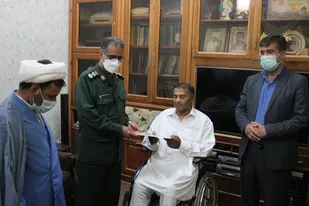 دیدار با جانباز محمد رضوانی نیا به مناسبت آزادسازی خرمشهر در چابهار