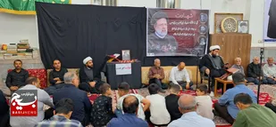 برگزاری مراسم بزرگداشت شهادت خادم الرضا، حضرت آیت الله رئیسی و هیئت همراه در شهر ترکالکی