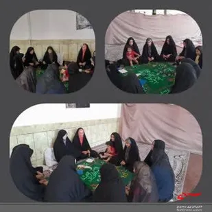 برپایی سفره صلوات در روستای مسن