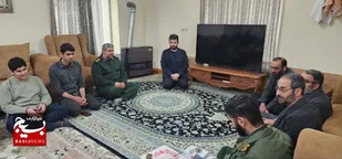 دیدار فرمانده مدافعان حرم استان مازندران با خانواده شهیدان ابوفاضل نوری و شعبان غلامپور