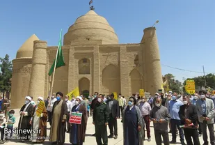 مردم دامغان هم نوا با ملت فلسطین ندای مرگ براسرائیل سردادند