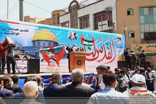 حضور مداحان بسیجی  در راهپیمایی روز جهانی قدس در زاهدان