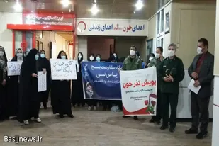 برگزاری پویش نذر خون توسط بسیج ورزشکاران سپاه ناحیه همدان