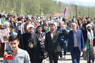 حضور مردم مومن و شهید پرور لفور در راهپیمایی روز قدس